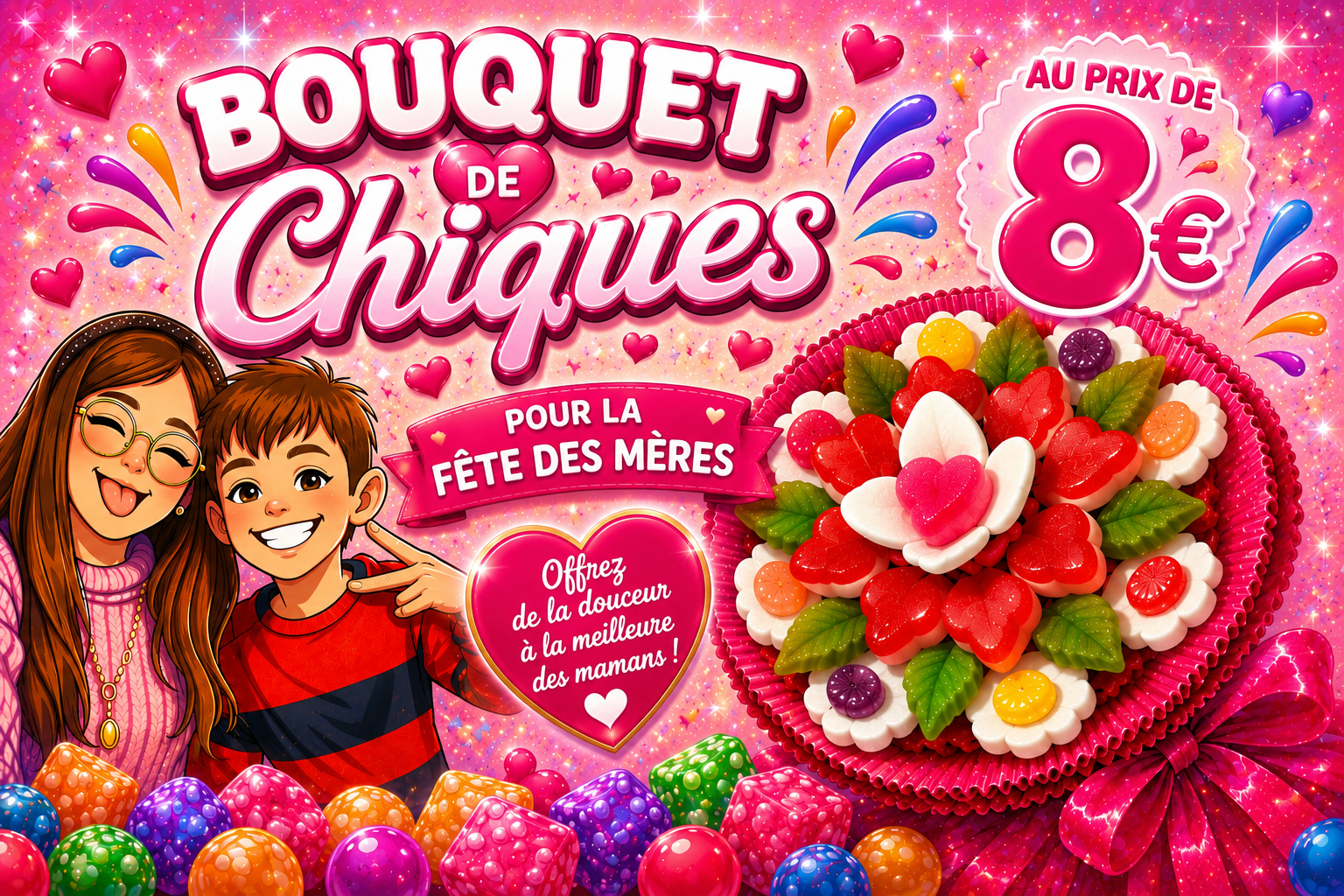 Bouquet de Chiques - Fête des Mères