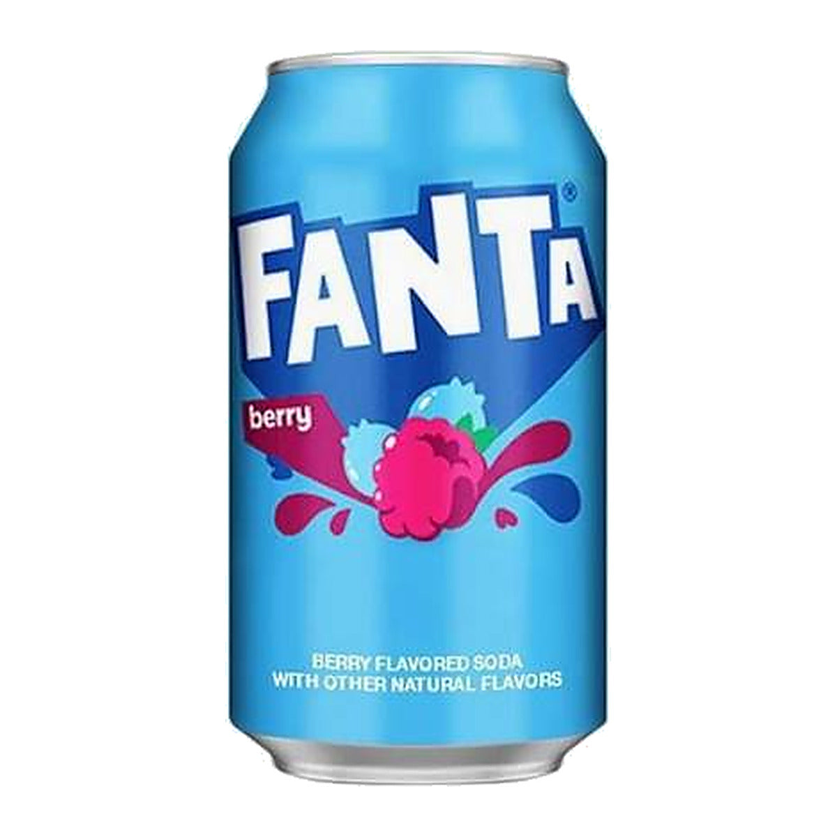 Canette Fanta Berry USA 355 ml, soda saveur myrtille importé des États-Unis